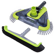 Load image into Gallery viewer, urchindj Heavy Duty Pool Brush &amp; Pool Vacuum Head Kit, Professional Pool Cleaning Tools for Cleaning Pool Walls, Floors etc.
