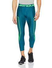 Load image into Gallery viewer, Under Armour Men's HeatGear Armour Graphic ¾ Leggings, Tourmaline Teal (716)/Arena Green, XX-Large
