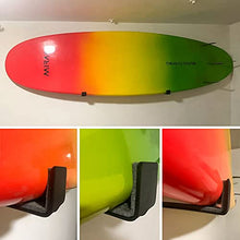 Load image into Gallery viewer, YUTIANHOME Surfboard Rack Wall Mount Storage, Felt Padding Snowboard Display Mount, Heavy Duty Aluminum Wall Racks for Shortboards/Longboards/Fish Surfboard/Funboard/SUP Board
