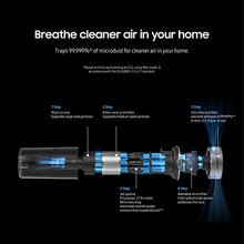 Load image into Gallery viewer, SAMSUNG Jet 75 Complete Cordless Stick Vacuum Cleaner w/ Clean Station, Removable Battery, Lightweight, Powerful Cleaning for Hardwood Floors, Carpets, Area Rugs, VS20T7551P5/AA, Silver
