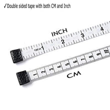 Load image into Gallery viewer, 3m/120&quot; Tape Measure Body Measuring Tape for Body Cloth Tape Measure for Sewing Fabric Tailors Medical Measurements Tape Dual Sided Leather Tape Measure Retractable (Black, 1 Pack)
