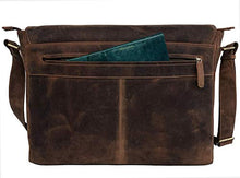 Load image into Gallery viewer, 18 Inch Vintage Computer Leather Laptop Messenger Bags for Men Leather Briefcase Shoulder Bag Man &amp; Women Bag (vintage brown)
