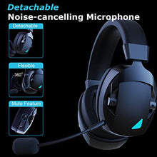 Load image into Gallery viewer, Acinaci Wireless Gaming Headset with Detachable Noise Cancelling Microphone, 2.4G Bluetooth - USB - 3.5mm Wired Jack 3 Modes Wireless Gaming Headphones for PC, PS4, PS5, Mac, Switch, Phone, Tablet

