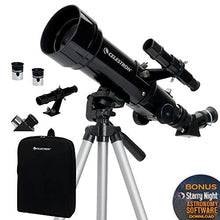 Load image into Gallery viewer, Celestron - 70mm Travel Scope - Portable Refractor Telescope - Fully-Coated Glass Optics - Ideal Telescope for Beginners - BONUS Astronomy Software Package
