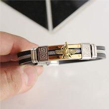 Load image into Gallery viewer, Asoodehdelan Silver Gold Farvahar Faravahar Bracelet Persian Zoroastrian GIF Persia Art
