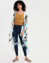 Load image into Gallery viewer, Breezy Lane Women's Kimono Cardigan with Blue Tie Dye Print Beach Cover Up Swimsuit
