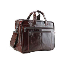 Load image into Gallery viewer, XLEI Business Travel Briefcase Genuine Leather Duffel Bags for Men Laptop Bag fits 17 inches Laptop (Coffee)
