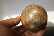 Load image into Gallery viewer, Crystal, 515G Natural Black Moonstone Crystal Polished Sphere Ball K12
