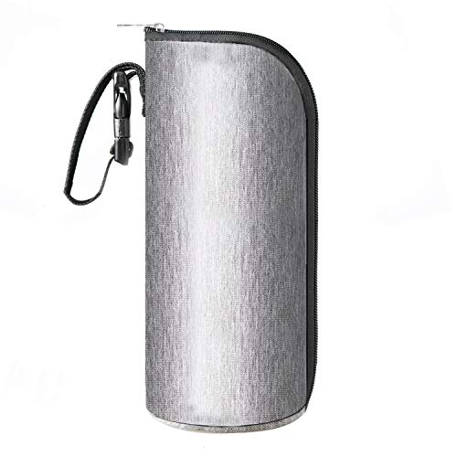Bottle Cooler Bag, Freezable Breastmilk Insulation Bag Single Large Baby Bottle Travel Tote Outdoor Water Bottle, Wine, Beverage, Food Iced Pouch