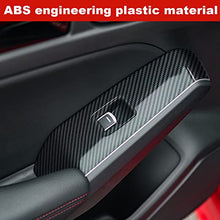 Load image into Gallery viewer, Horry ABS Engineering Plastics,Carbon Fiber Print Automobile Armrest Window Rise Lift Down Control Switch Door Lock Panel Cover Trim Inner Accessories for Honda Civie 2022 Sedan Hatchback (Black)
