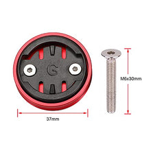Load image into Gallery viewer, BSSOK Bike Computer Stem Top Cap Mount for Garmin Edge 1000,820,810,800,520,510,500,200 GPS Bike Computers(Red-Black)
