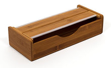 Load image into Gallery viewer, WRAPdock | 6" x 3.06" x 13.75" | Dual storage kitchen solution helping you use your aluminum foil, plastic wrap, wax paper. Holds any 2 rolls (Reynolds Wrap, Glad Plastic Wrap, Saran wrap, Cut-Rite)
