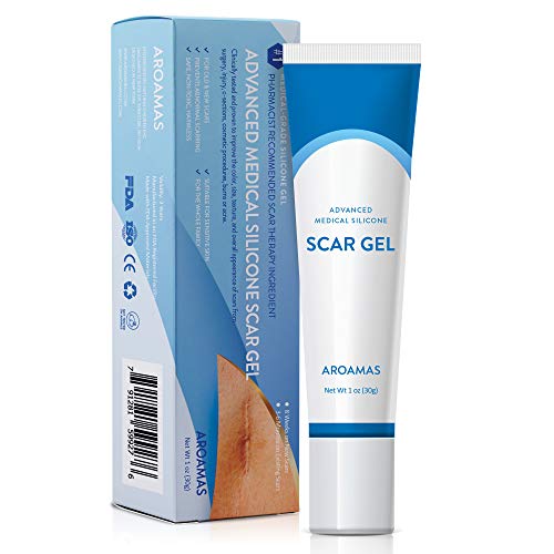 Aroamas Silicone Scar Gel, 30g, Silicone Scar Gel for Surgical Scars, for Face, Scar Gel with Silicone for Keloids, C-Section, Cosmetic Procedures, Burns, Injuries