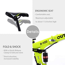 Load image into Gallery viewer, Max4out Mountain Bike Folding Bikes with High Carbon Steel Frame, Featuring 6 Spoke Wheels and 21 Speed Shimano Shifter, Double Disc Brake and Dual Suspension Anti-Slip Bicycles (Yellow, 26 in)

