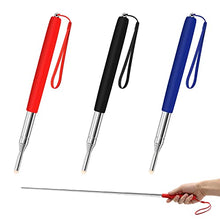 Load image into Gallery viewer, Alcoon 3 Pack Telescopic Teachers Pointer Retractable Handheld Presenter Extendable Classroom Whiteboard Pointer with Lanyard for Teachers, Coach, Presenter, Extends to 39 Inch (Black, Red, Blue)
