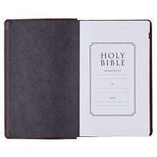 Load image into Gallery viewer, KJV Holy Bible, Giant Print Standard Size Premium Full Grain Leather Red Letter Edition - Thumb Index &amp; Ribbon Marker, King James Version, Burgundy/Mahogany
