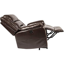 Load image into Gallery viewer, Esright Power Lift Chair Faux Leather Electric Recliner for Elderly, Heated Vibration Massage Sofa with Side Pockets, USB Charge Port &amp; Remote Control, Dark Brown
