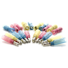 Load image into Gallery viewer, 300PCS Heat Shrink Bullet Connectors, Camtek Heat Shrink Female &amp; Male Bullet Butt Connector Insulated Waterproof Marine Crimp Automotive Electrical Bullet Connectors Wire Splice Terminals Kits
