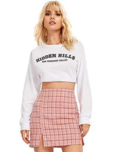 Load image into Gallery viewer, WDIRARA Women's Plaid Skirt High Waist Split Front Zip Up Mini Bodycon Skirt Light Pink M
