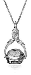 1928 Jewelry Silver-Tone Rotating Trio Locket Necklace, 30"