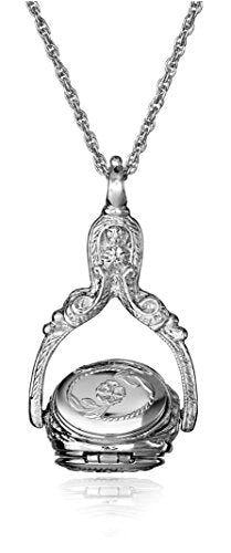 1928 Jewelry Silver-Tone Rotating Trio Locket Necklace, 30