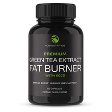 Load image into Gallery viewer, Nobi Nutrition Green Tea Fat Burner - Green Tea Extract Supplement with EGCG - Diet Pills, Appetite Suppressant, Metabolism &amp; Thermogenesis Booster - Healthy Weight Loss for Women &amp; Men (60 ct)

