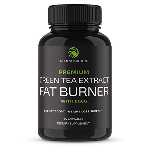 Nobi Nutrition Green Tea Fat Burner - Green Tea Extract Supplement with EGCG - Diet Pills, Appetite Suppressant, Metabolism & Thermogenesis Booster - Healthy Weight Loss for Women & Men (60 ct)