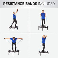Load image into Gallery viewer, MaXimus PRO Folding Rebounder USA | Voted #1 Indoor Exercise Mini Trampoline For Adults With Bar | Best Home Gym for Fitness &amp; Lose Weight| FREE Storage Bag, Resistance Bands, ONLINE &amp; DVD Workouts | Already Assembled
