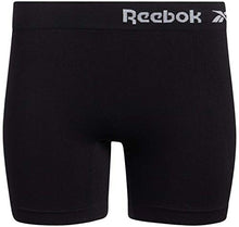 Load image into Gallery viewer, Reebok Women’s Underwear – Long Leg Seamless Slip Short Boyshort (3 pack), Lotus/White/Black, Medium
