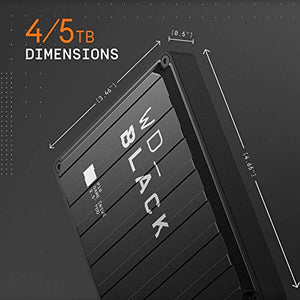WD_Black 5TB P10-Game Drive, Portable External Hard Drive Compatible with Playstation,-Xbox, PC, & Mac - WDBA3A0050BBK-WESN