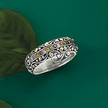 Load image into Gallery viewer, Ross-Simons 0.34 ct. t.w. Multi-Gemstone Balinese Ring in Sterling Silver With 18kt Yellow Gold. Size 10
