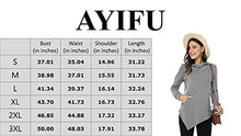Load image into Gallery viewer, AYIFU Womens Long Sleeve Tunic Tops Irregular Hem Hoodies with Pocket (Beige, XL)

