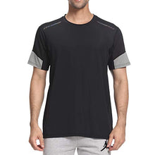 Load image into Gallery viewer, visionreast Men's Sports T-Shirt Stretch Tee Short Sleeve Raglan Sleeve Running Gym Bodybuilding Athletic Tee Shirts
