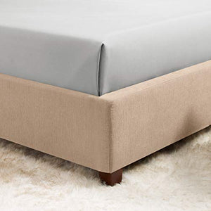 Empyrean Bedding 18" - 21" Extra Deep Pocket Fitted Sheet for High Mattress- Hotel Luxury Silky Soft Double Brushed Microfiber Sheet - Hypoallergenic Wrinkle Free Cooling Bed Sheet, King - Silver