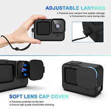 Load image into Gallery viewer, Accessories Kit for GoPro Hero 10/9 Black, Silicone Sleeve Protective Case with Rubber Cap + 6Pcs Tempered Glass Screen Protector with Lens Cover Cap for GoPro Hero 10/9
