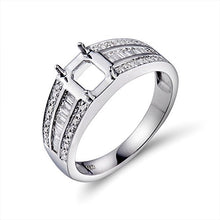 Load image into Gallery viewer, Beyond jewelry Solid 14K/18K White Yellow Rose Gold Natural Brilliant Diamond Oval Round Pear Cushion Semi Mount Ring
