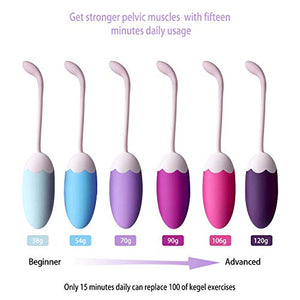 Kegel Exercise Weights Products - Doctor Recommended Pelvic Floor Exercises-Kegel Balls - Set of 6 Ben Wa Balls for Women Tightening & Control with Training Kit：Beginners & Advanced