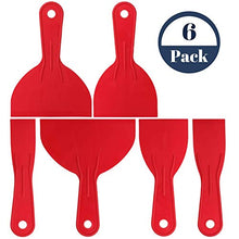 Load image into Gallery viewer, Bates- Putty Knife, Variety Size Pack, Set of 6, Plastic Scraper, Plastic Putty Knife, Putty Knife Set, Plastic Spreader, Spackle Tool, Plastic Putty Knife Scraper, Plastic Scraper Tool, Putty Scraper
