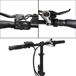 20" 500W 36V 12Ah Fat Tire Folding Electric Bike W/Gifts Rear Rack Removable Lithium Battery Beach Snow Bicycle Moped Electric Mountain Bike Powerful Motor Aluminum Frame Black and Blue
