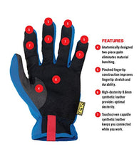 Load image into Gallery viewer, Mechanix Wear: FastFit Work Gloves (Large, Blue)
