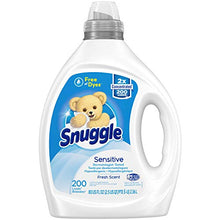 Load image into Gallery viewer, Snuggle Liquid Fabric Softener, Dye Free for Sensitive Skin, 2X Concentrated, 200 Loads
