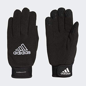 adidas Adult Field Player Fleece Glove Black/White Size 7