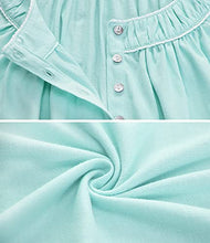 Load image into Gallery viewer, 100% Cotton Nightgowns for Women Soft Ladies Gowns Sleepwear Long Sleeveless Nightgown Green XXL
