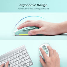Load image into Gallery viewer, Rechargeable LED Wireless Mouse- Lovaky 2.4G USB Mouse for Laptop, Silent Ergonomic Cordless Computer Mice for PC, Computer, Laptop, ChromeBook,Tablet
