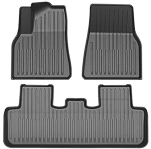 SUPER LINER Tesla Model Y 2020 2021 2022 2023 All Weather Floor Mats Front Rear Cargo Liner Mat, Waterproof Anti-Slip Floor Mat Custom Fit for Tesla, Heavy Duty Floor Mats & Trunk Mat