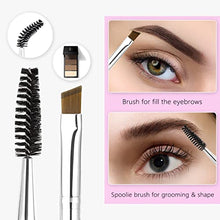 Load image into Gallery viewer, Eyelash Curlers Eyebrow Brush Kit for Women w Lash Curler, Eyelash Comb Seperator, Mascara Brushes, Eyelash Extension Tweezers, Angled Eyebrow Brush and Comb, 10 Silicone Refills Pads for Lash &amp; Brow
