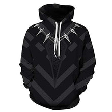 Load image into Gallery viewer, TAKUSHI HF Unisex Fashion Galaxy 3D Digital Printed Pullover Hoodies Hooded Sweatshirts for Sport and Party (Black Panther, S/M)
