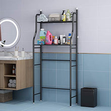 Load image into Gallery viewer, UDEAR 2 Shelf Bathroom Space Saver,Over The Toliet,Over The Washing Machine Rack,Bathroom Corner Stand Storage Organizer Accessories,Bathroom Tower Shelf,Black
