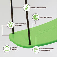 Load image into Gallery viewer, Swurfer Kick Stand Up Surfing Tree Swing Outdoor Swings for Kids Up to 150 Lbs - Hang from Up to 10 Feet High - Includes 24" SwingBoard, UV Resistant Rope, &amp; Handles, Green
