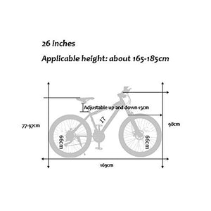 GYZLZZB Ten Knife Wheels Adult 26 Inch 21-Speed Bicycle Full Suspension Gears Dual Disc Brakes Mountain Bicycle, High-Carbon Steel Outdoors Mountain Bike with Shelves and Fenders(Red)